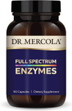 Dr. Mercola Full Spectrum Enzymes - 22 Different Enzymes - Supports Digestive & Immune Health - Helps Digest Carbohydrates, Fats, Proteins & Fiber - Non-Gmo, Gluten-Free & Soy-Free - 90 Capsules