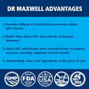 Acetylcholine, Alpha Gpc Choline 600Mg + Bacopa, Better Than Each Alone. More Reliable Acetylcholine (Supports Memory & Learning) Supplement, 60 Capsules