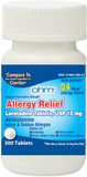 Ohm 24 Hour Loratadine Allergy Relief Tablets, 10Mg - 300 Count | Non-Drowsy Allergy Pills, Medicine Original Prescription Strenght