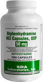 Sda Laboratories Diphenhydramine 50Mg Allergy Relief, Fast-Acting Indoor & Outdoor Antihistamine Symptom Control, 1000 Count (1 Bottle)