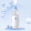 Nasal Irrigation System For Kids And Adults - Electric Neti Pot Nasal Irrigator For Saline Rinse Sinus Infection Treatment, 4 Adjustable Modes, Portable Sinus Rinse Kit (Blue)