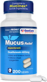 Gencare Mucus Relief Expectorant Guaifenesin 400 Mg 200 Tablets Value Pack - Fast Acting Thinning Of Mucus For Colds, Chest Congestion, Flu, Coughing And Allergies