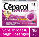 Cepacol Extra Strength Sore Throat & Cough Drop Lozenges, Mixed Berry 48Ct (3X16Ct)