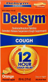 Delsym 12 Hour Cough Relief Liquid- Day Or Night, Orange Flavor Cough Medicine With Dextromethorphan Helps Quiet Cough By Suppressing Cough Reflex, 3 Oz