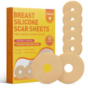 Silicone Scar Sheets For Breast 12 Pack - Medical Scar Removal Sheets - Silicone Sheet Breast Post Surgery Supplies For Scars Treatment - Areola Gel Circles (3 In)
