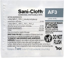 H59200 Sani-Cloth Af3 Wipes, Large Individual Packets, 5" X 8", Fragnance Free, White