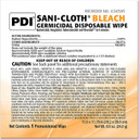 Pdi Sani-Cloth Bleach Wipe 11.5" X 11.75" - Model U26595 - Box Of 40
