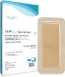 Medvancetm Silicone - Bordered Silicone Adhesive Foam Dressing Size 2"X2" (1"X1" Pad), Box Of 5 Dressings