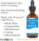 Herb Lore After Birthing Ease Tincture  Herbal Postpartum Drops For After Birth Cramping & Contractions With Cramp Bark, Blue Cohosh & Motherwort (4 Fl Oz)