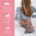 Pursonic Extra Large Electric Heating Pad For Back Pain And Cramps Relief 20X24-2 Hours Auto Shut-Off,Moist Heat Therapy Option (Grey Pattern)