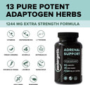 Adrenal Support Supplements ¦ Cortisol Manager, Calm Support, Mood & Energy Support, With Ashwagandha, L-Tyrosine, Rhodiola Rosea & Holy Basil ¦ 60 Pills Non Gmo