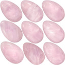 Tumbeelluwa 4Pcs Reiki Crystal Stone Eggs Kit Polished Natural Palm Pocket Stones For Stress Removing, Amethyst+Rose Quartz+Rock Crystal+TigerS Eye