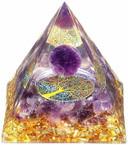 Yatojuzi 2.4" Orgone Pyramid Crystals Amethyst Chakra Reiki Orgonite Gemstones For Positive Energy Reduce Stress Attracts Lucky Wisdom Success Suit For Yoga Meditation Indoor Handmade Decor