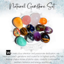 Cool, Calm & Happy Small (10-15Mm) Healing Crystal Stones - Set Of Concern & Worry Relief Polished Stones-Bronzite Amethyst Adventurine Tiger'S Eye Sodalite Jasper & Rose Quartz With Bonus Crystals!