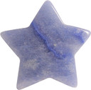 Blue Aventurine Crystal Star Chakra Stones For Reiki Healing Yoga Balance Meditation Polished Mini Pocket Palm Stone 1 Inch (30Mm)