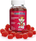 Elderberry Gummi (Dietary Supplements), Natural Rasberry, 60 Count,Redish
