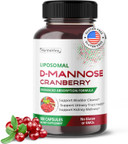 Liposomal D-Mannose Cranberry Supplement  180 Capsules | Uva Ursi, Hibiscus, Black Pepper | Enhanced Absorption Formula | Non-Gmo, Gluten-Free