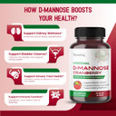 Liposomal D-Mannose Cranberry Supplement  180 Capsules | Uva Ursi, Hibiscus, Black Pepper | Enhanced Absorption Formula | Non-Gmo, Gluten-Free