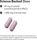 Theralogix Theracran Max - Cranberry + D-Mannose Supplement For Men & Women - Urinary Tract Health Support - 90-Day Supply - Nsf Certified - 180 Capsules