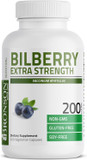 Bronson Bilberry Extra Strength Vaccinium Myrtillus, Promotes Eye Health And Supports Healthy Vision - Non Gmo, 200 Vegetarian Capsules