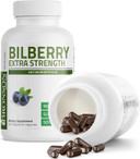 Bronson Bilberry Extra Strength Vaccinium Myrtillus, Promotes Eye Health And Supports Healthy Vision - Non Gmo, 200 Vegetarian Capsules