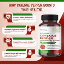 Liposomal Cayenne Pepper Cinnamon Ginger - Support Digestion Wellness, Immunity - 180-Day Supply - Made In The Usa