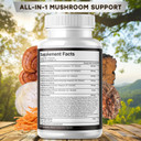 Lions Mane Supplement Cognitive Support, Immune Health With Turkey Tail 20In1 Mushroom Reishi Cordyceps Chaga With Marshmallow Root 60 Count