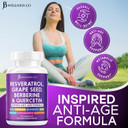 Jb Wellness Resveratrol, Grape Seed Extract, Berberine, Quercetin - Polyphenol Supplement For Women And Men With Noni Extract, N-Acetyl Cysteine, Acai Extract - 120 Capsules