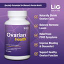 Lig Ovarian Health - Natural Supplement (60 Tablets) - Shrink Ovarian Cysts - Balance Hormone Levels - Maintain Ovarian Health - Honeysuckle Flower