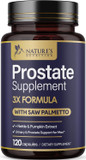 Prostate Health Supplements For Men - Support Complex 3X Formula With Saw Palmetto Blend Stinging Nettle Root & Pumpkin Seed Extract - Supports Bathroom Trips Prostate & Urinary Health - 60 Capsules