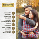 Sea Moss Black Seed Oil Ashwagandha Turmeric Bladderwrack Burdock - With Manuka, Honey Dandelion, Acv Black Pepper Gluten Free - 60 Count