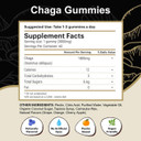 Chaga Mushroom Gummies  Antioxidant Immune Support Supplement - Dietary Mushroom Supplement - 60 Gummies - Made In Usa - Shrooms For Health - Organic Vegan Frendly