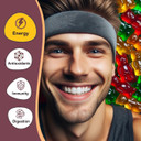 Cordyceps Mushroom Gummies  5400Mg Per Serving*, Cherry, Grape, Apple & Orange Flavors, 60 Count, Vegan Mushroom Supplement For Energy, Focus & Brain Health, Made In Usa