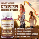 3000Mg Mushroom Complex Gummies 10 Blend - Lion'S Mane Gummies For Adults, Cordyceps, Shiitake, Reishi, Chaga, - Brain, Immune Support & Stress Relief, Energy, Mushroom Supplement For Men & Women 60Ct