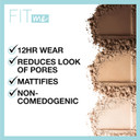 Maybelline Fit Me Matte + Poreless Pressed Face Powder Makeup & Setting Powder, Translucent, 1 Count100 Translucent