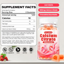 Calcium Citrate Supplement Gummies For Adult: Women & Men Sugar Free 1200 Mg Calcium Chewable Gummy - Organic Natural High Absorption Vegan Supplements For Energy Immune Support (120Count