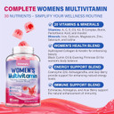Multivitamin For Women Gummy Vitamins - Methylated B Complex With Iron, Calcium, Collagen, Biotin, Vitamin A, C, E, D3, Inositol - Womens Multivitamin Gummies For Skin, Energy & Immune Health