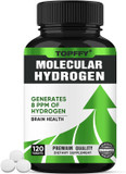 H2 Molecular Hydrogen Water Tablets With Magnesium,120 Tablets Fast-Dissolving H2 Molecular Hydrogen Supplements, Supports Brain Health And Cognitive Function,Non-Gmo, Gluten Free