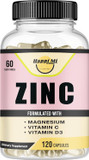 Zinc, Zinc 100Mg, Magnesium Glycinate 150Mg, Vitamin D3 5000 Iu, Vitamin C 500Mg Per Serving, Immune Support, Immune Booster, Antioxidant Support