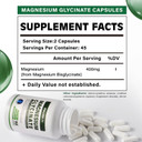 Magnesium Glycinate 400 Mg Per Serving 100% Chelated For High Absorption, Gentle On Stomach, Non-Gmo, 180 Vegetarian Capsules