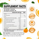 Magnesium Glycinate Gummies 1000Mg - Sugar Free Magnesium Potassium Supplement With Vitamin D, B6, Coq10 For Calm Mood & Sleep Support - 60 Orange Gummies