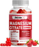 Magnesium Glycinate Gummies 1000Mg - Sugar Free Magnesium Potassium Supplement With Vitamin D, B6, Coq10 For Calm Mood & Sleep Support - 60 Strawberry Gummies