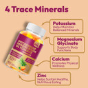 Moodmingle Potassium Magnesium Glycinate Supplement Gummies - High Absorption Potassium Chews - With Calcium Vitamins B6 B12 C D3 K2 Zinc - Vegan Sugar-Free Gluten Free For Kids Adults