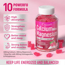 Calcium Magnesium Zinc Gummies | High Absorption Vegan Supplement With Ashwagandha,Vitamin D3,B6,B12 | Bone & Muscle Support,Calm Mood & Sleep Aid | Sugar-Free,Blueberry Flavor,90 Count