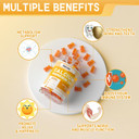 Calcium Magnesium Zinc Gummies With Vitamin D3 & K2 - High Potency Enhanced Absorption -60 Orange Gummies Flavored