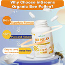 Organic 6-In-1 Bee Pollen Supplement - 2000Mg Per Serving - Bee Pollen For Women & Men - Superfood For Immune & Energy Support - Non-Gmo, Made In Usa - 120 Capsules