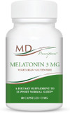 Melatonin 3Mg Supplement For Men & Women - Promotes Deep Sleep, Supports Immune Balance & Glutathione Production - 60 Daily Capsules