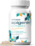 Apigenin Supplement For Sleep - 50Mg Apigenin Per Capsule With Magnesium Glycinate 275Mg L-Theanine 100Mg Gaba 100Mg - 98% Ultra-High Purity - Melatonin Alternative