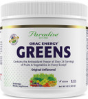 Paradise, Orac Energy Greens Powder Extract, Super Antioxidants, Probiotics For Gut Health & Digestion, Vitamin C For Immunity, With Spirulina & Chlorella, Non-Gmo, Gluten Free, 30 Servings