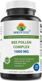 Brieofood Bee Pollen Complex 1000 Mg 120 Tablets - Made With Bee Pollen, Bee Propolis, & Royal Jelly Powder